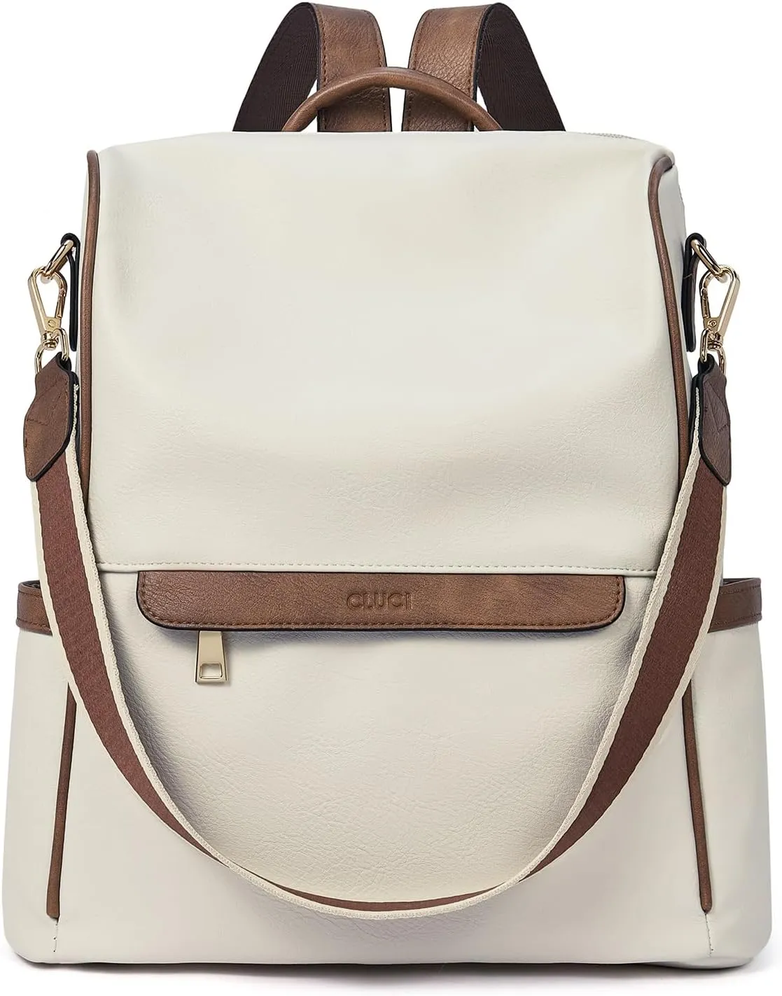 CLUCI Womens Backpack Purse Leather Anti-theft Large Fashion Designer Travel Bag Ladies Shoulder Bags