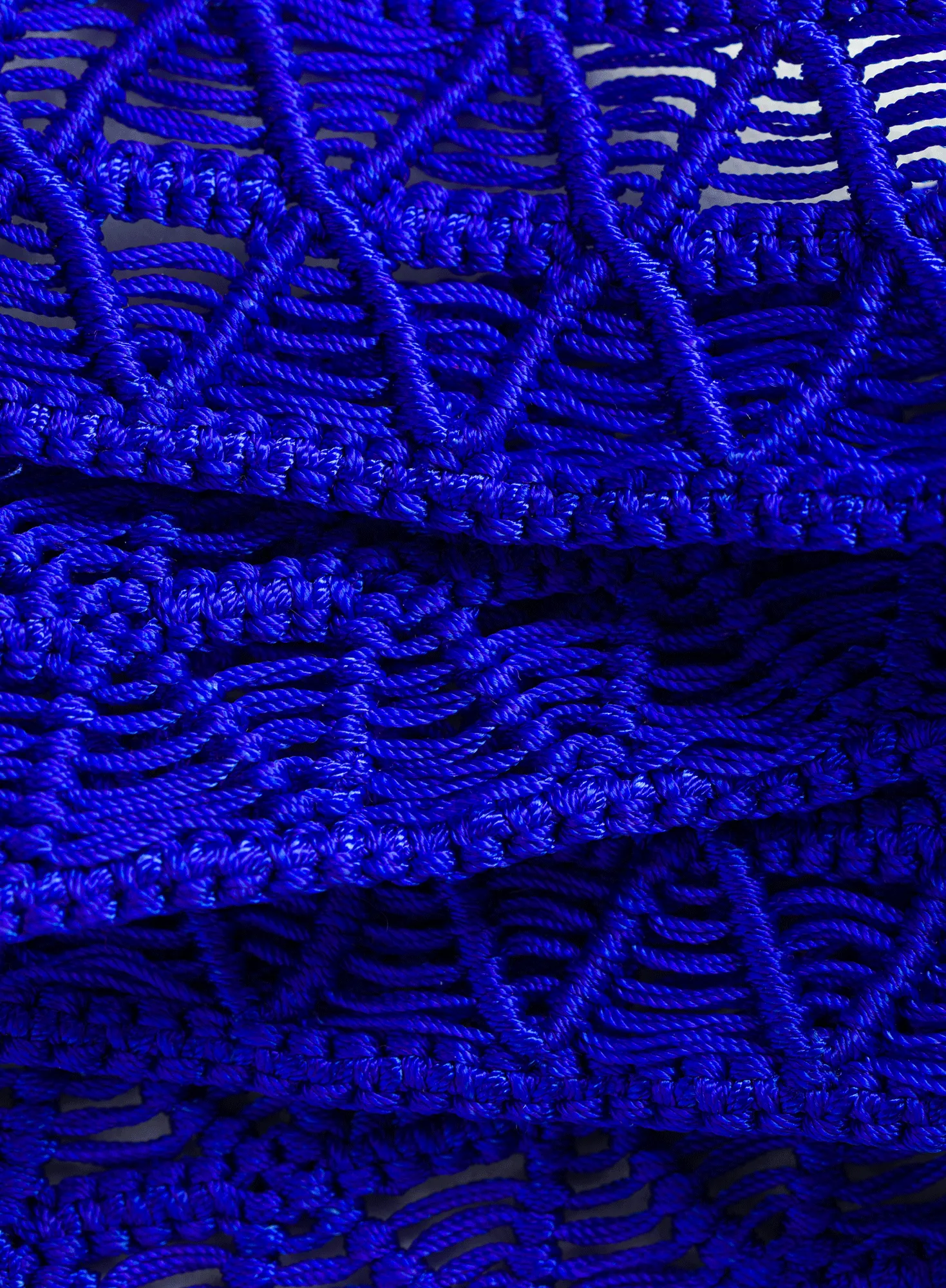 Cobalt Macrame Belt