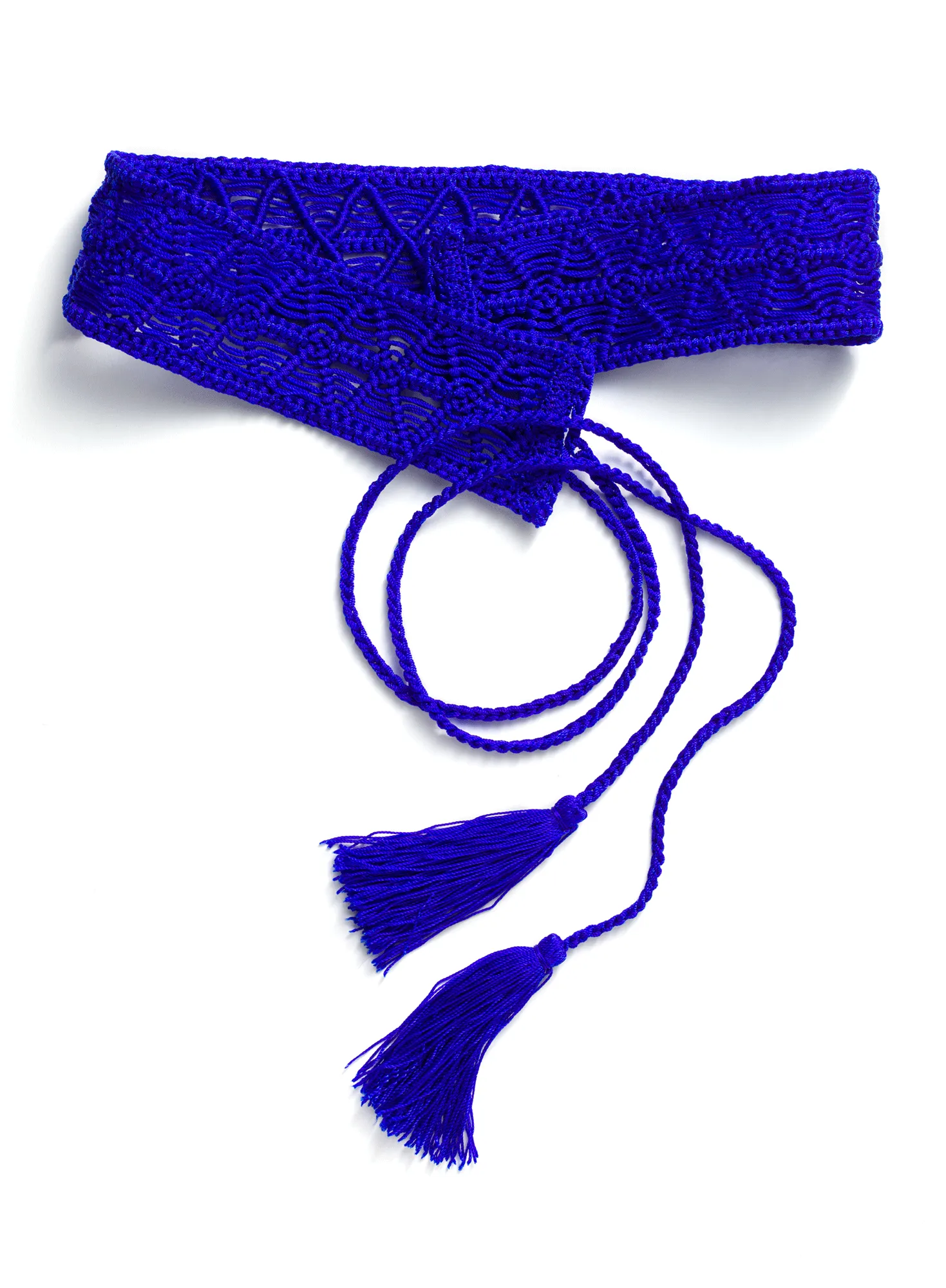 Cobalt Macrame Belt