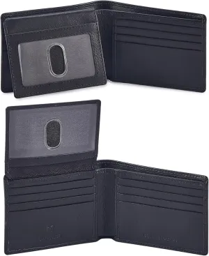 Cochoa Wallet for Men's RFID Blocking Real Leather Bifold Stylish 2 ID Window in Gift Box