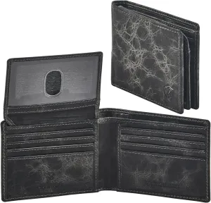 Cochoa Wallet for Men's RFID Blocking Real Leather Bifold Stylish 2 ID Window in Gift Box