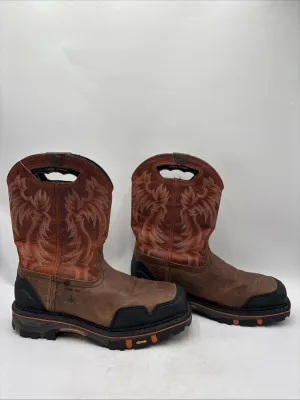 Cody James Men's Decimator Waterproof Western Work Boots Orange/Brown Size 13D - Very Good