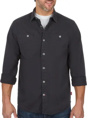 Coleman Men's Stretch Twill Workwear Long Sleeve Button-Down Shirt with Metal Buttons