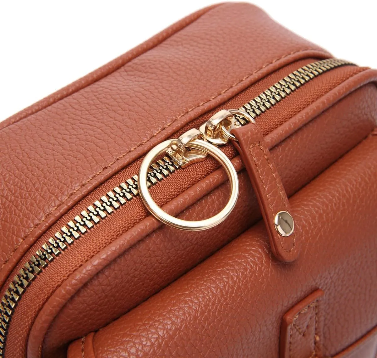Collaboraten1 Crossbody Leather Bag, Purse Cross Body, Crossbody Shoulder Leather Wallet with Card Slots for Women Men
