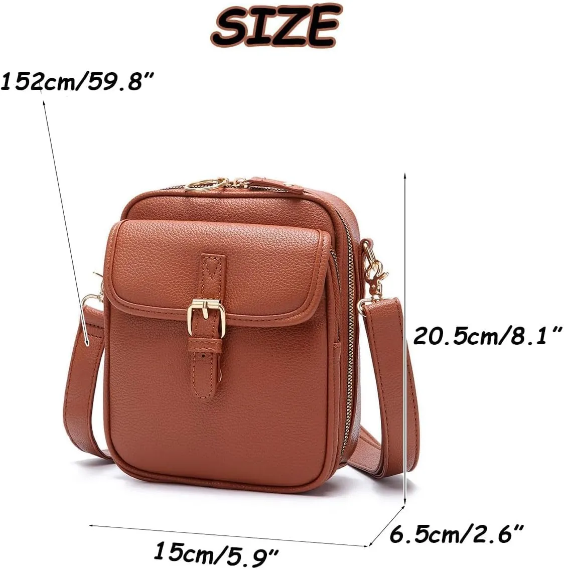 Collaboraten1 Crossbody Leather Bag, Purse Cross Body, Crossbody Shoulder Leather Wallet with Card Slots for Women Men