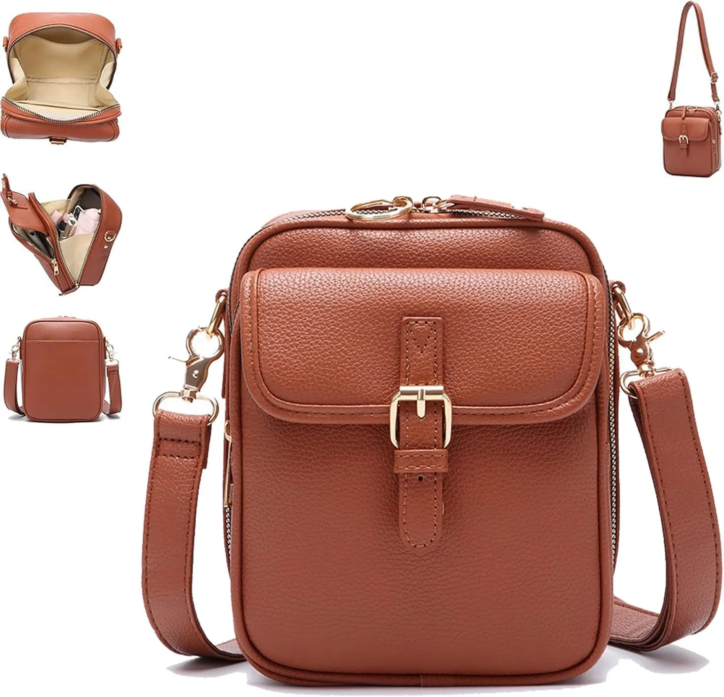 Collaboraten1 Crossbody Leather Bag, Urvashi Crossbody Bag, Urvashi Crossbody Leather Bag for Women, Doble Capa