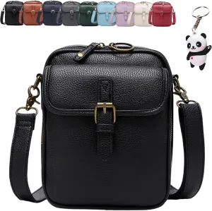 Collaboraten1 Crossbody Leather Bag, Urvashi Large Capacity Anti-Theft Vintage Bag with 10 Card Slots