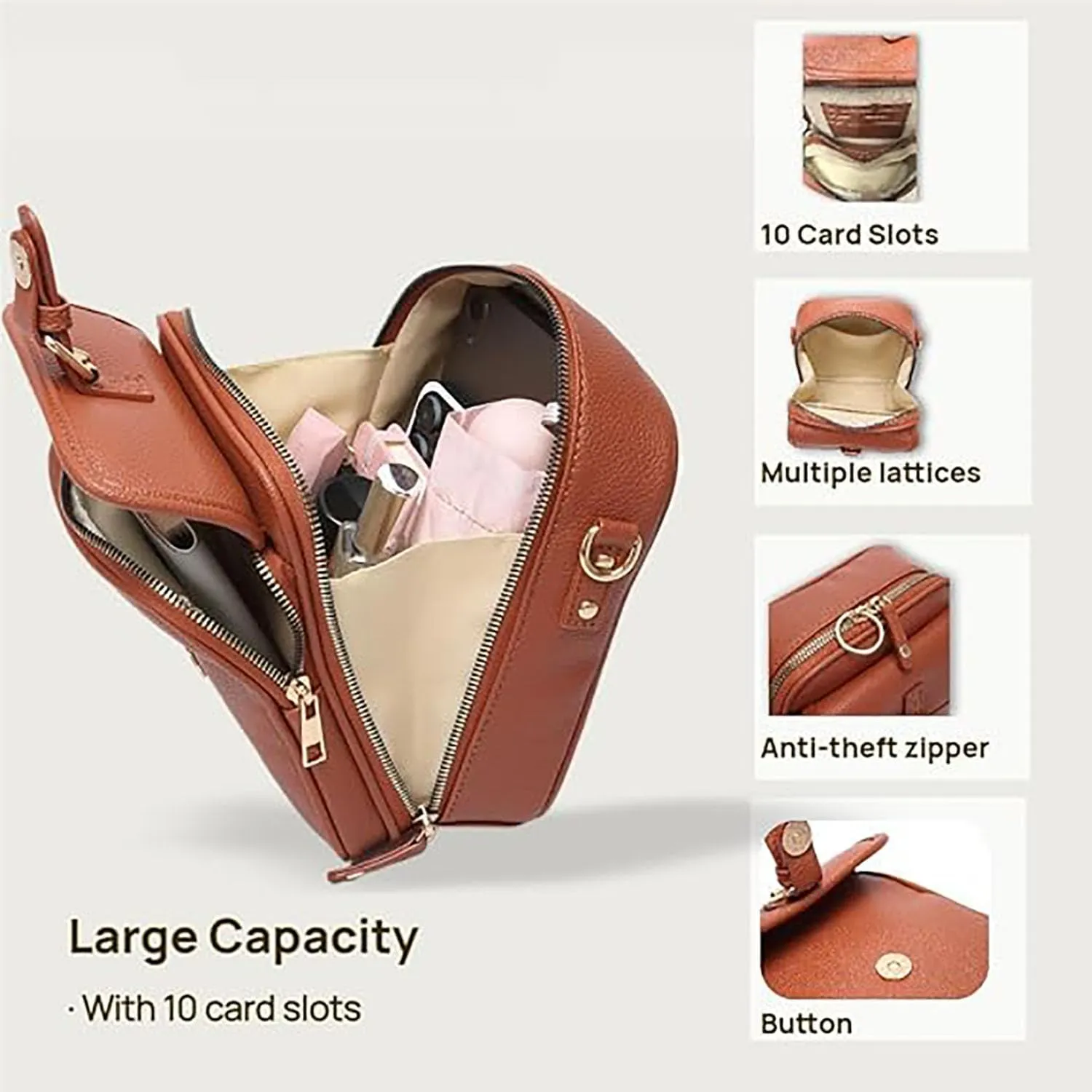 Collaboraten1 Crossbody Leather Bag,Collaboraten1 Urvashi Tojoyride Collaboration Crossbody Anti Theft Leather Bag