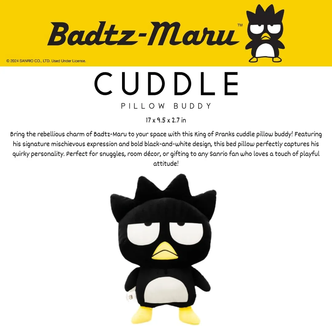 Collectibles Badtz Maru Bedding Super Soft Cozy Decorative Cuddle Pillow, (Officially Licensed Product) By Franco