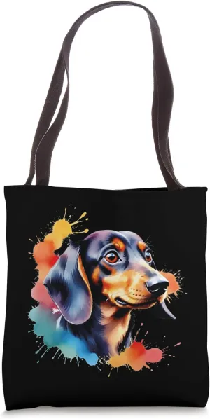 Colorful Wiener & Dachshund Tote Bag