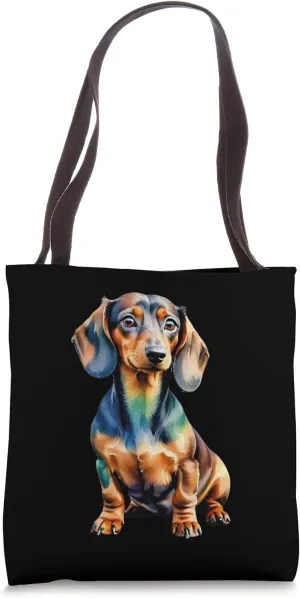 Colorful Wiener & Dachshund Tote Bag