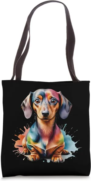 Colorful Wiener & Dachshund Tote Bag
