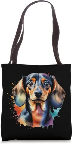Colorful Wiener & Dachshund Tote Bag
