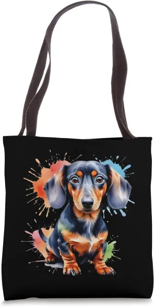 Colorful Wiener & Dachshund Tote Bag