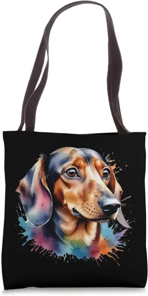 Colorful Wiener & Dachshund Tote Bag