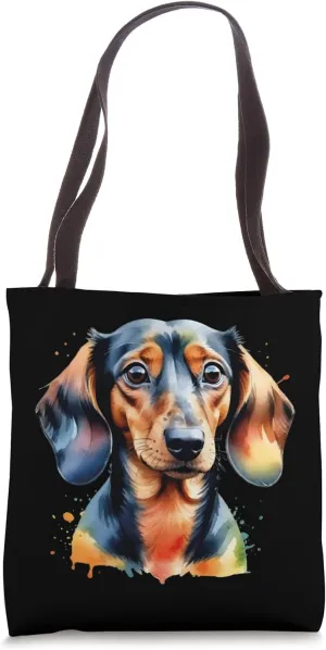 Colorful Wiener & Dachshund Tote Bag