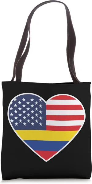 Columbia American Flag Heart Tote Bag