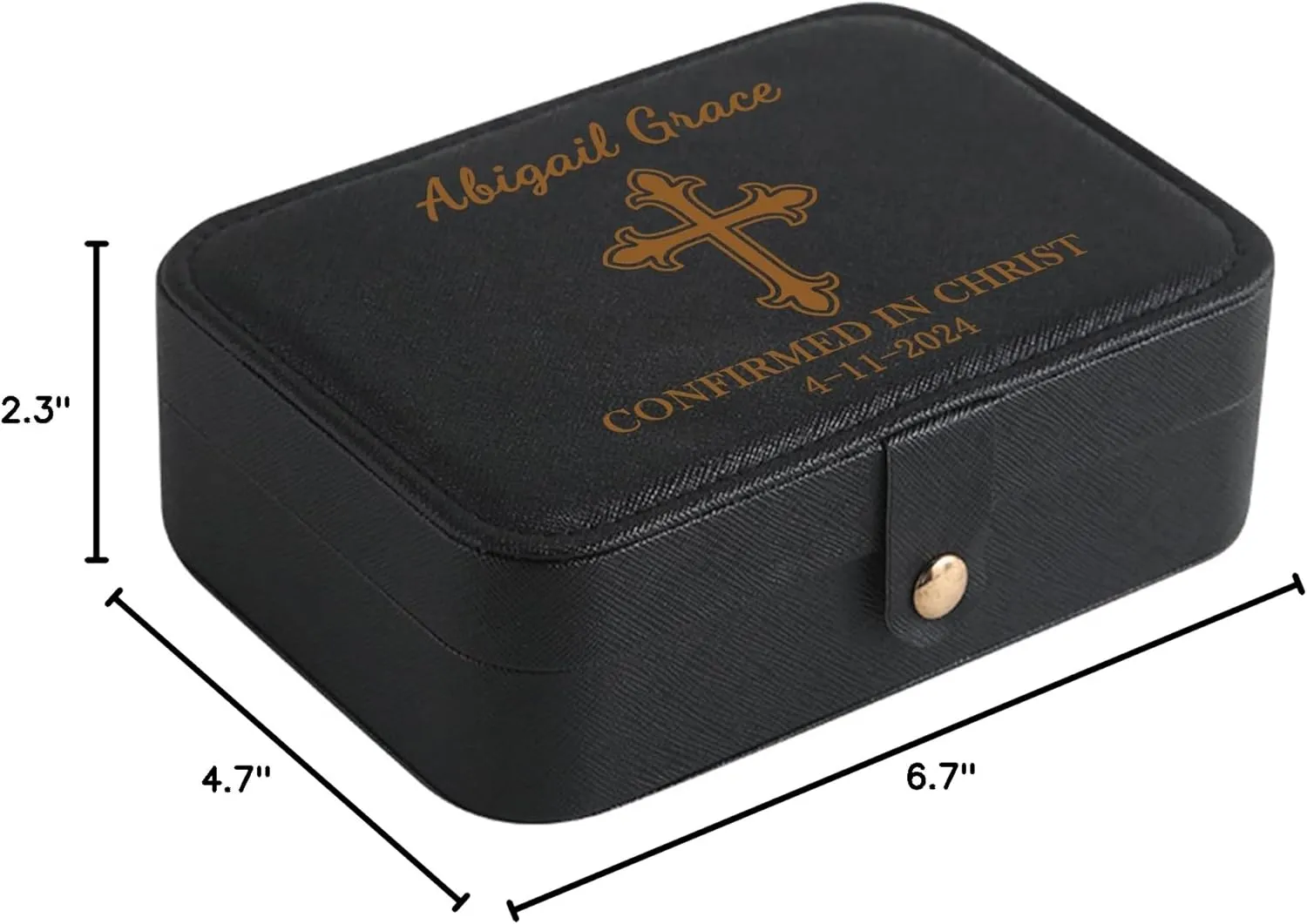 Confirmation Gifts for Teen Girls Teenagers Personalized Jewelry Box Organizer Custom Name Date Cross, Confirmation Gifts for Women Customized Travel Jewelry Case Confirmation Keepsake
