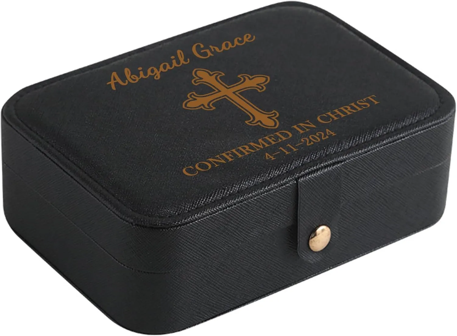 Confirmation Gifts for Teen Girls Teenagers Personalized Jewelry Box Organizer Custom Name Date Cross, Confirmation Gifts for Women Customized Travel Jewelry Case Confirmation Keepsake