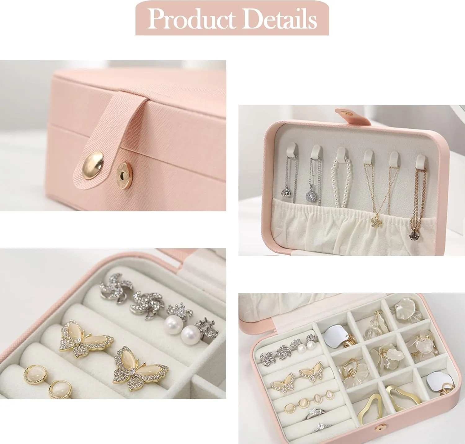 Confirmation Gifts for Teen Girls Teenagers Personalized Jewelry Box Organizer Custom Name Date Cross, Confirmation Gifts for Women Customized Travel Jewelry Case Confirmation Keepsake
