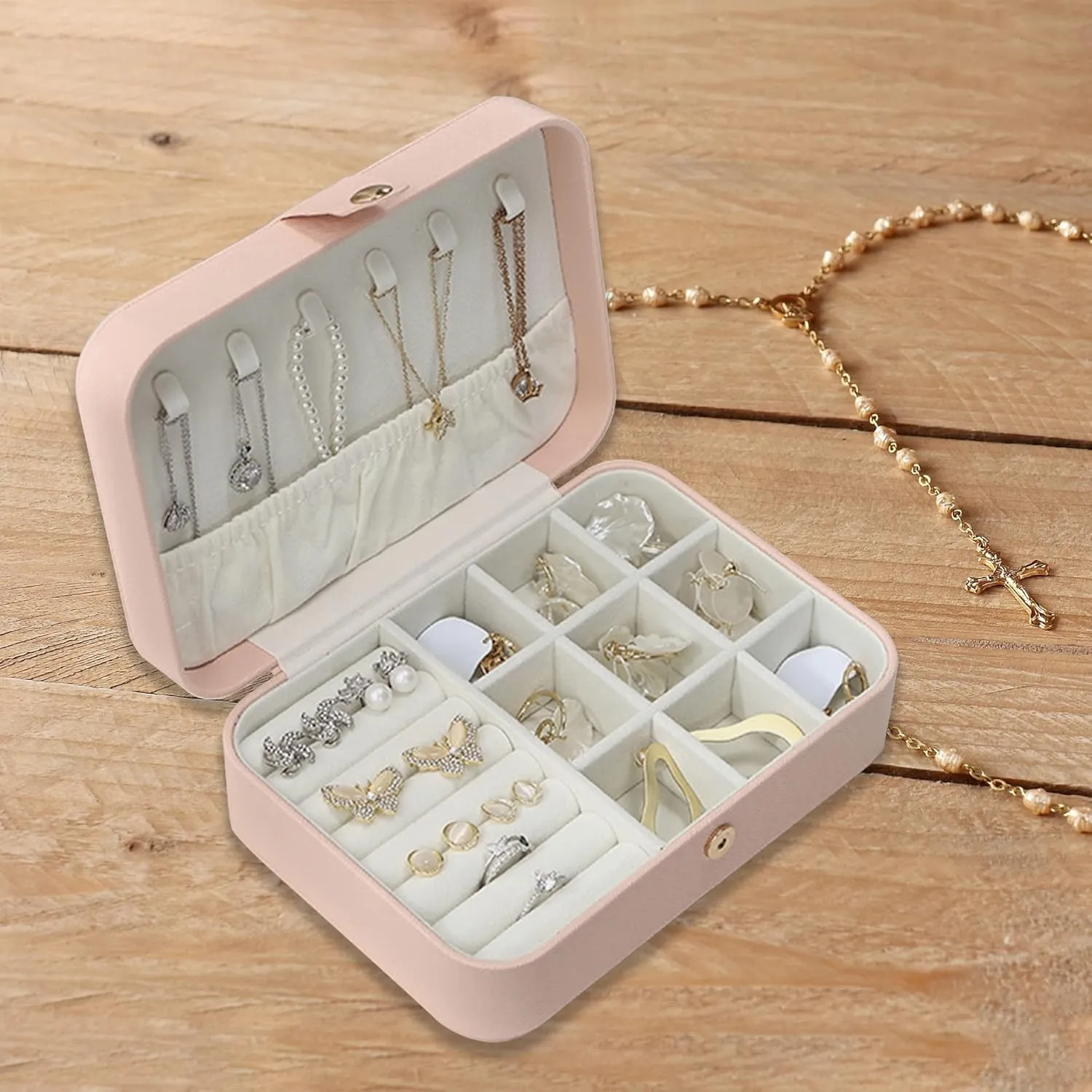 Confirmation Gifts for Teen Girls Teenagers Personalized Jewelry Box Organizer Custom Name Date Cross, Confirmation Gifts for Women Customized Travel Jewelry Case Confirmation Keepsake