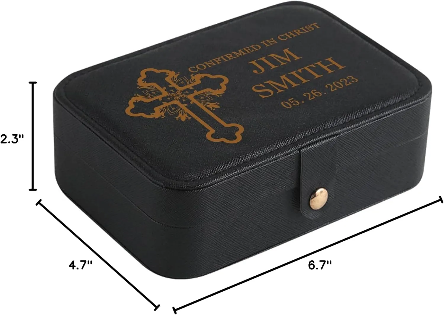 Confirmation Gifts for Teen Girls Teenagers Personalized Jewelry Box Organizer Custom Name Date Cross, Confirmation Gifts for Women Customized Travel Jewelry Case Confirmation Keepsake