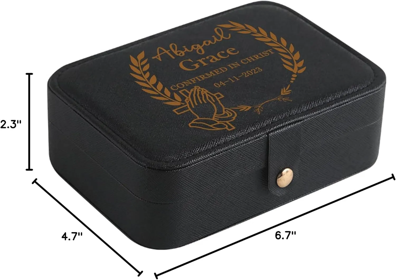 Confirmation Gifts for Teen Girls Teenagers Personalized Jewelry Box Organizer Custom Name Date Cross, Confirmation Gifts for Women Customized Travel Jewelry Case Confirmation Keepsake
