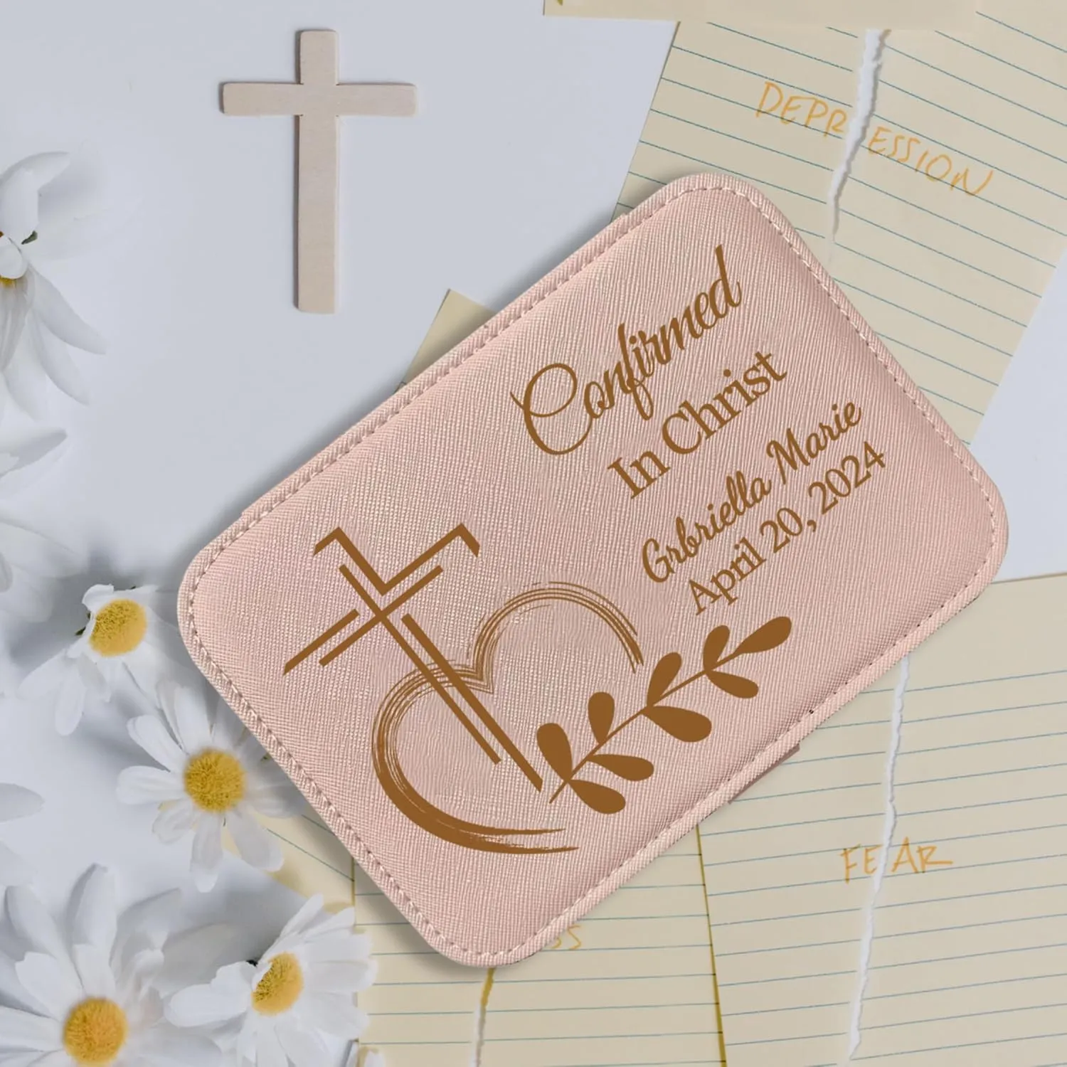 Confirmation Gifts for Teen Girls Teenagers Personalized Jewelry Box Organizer Custom Name Date Cross, Confirmation Gifts for Women Customized Travel Jewelry Case Confirmation Keepsake