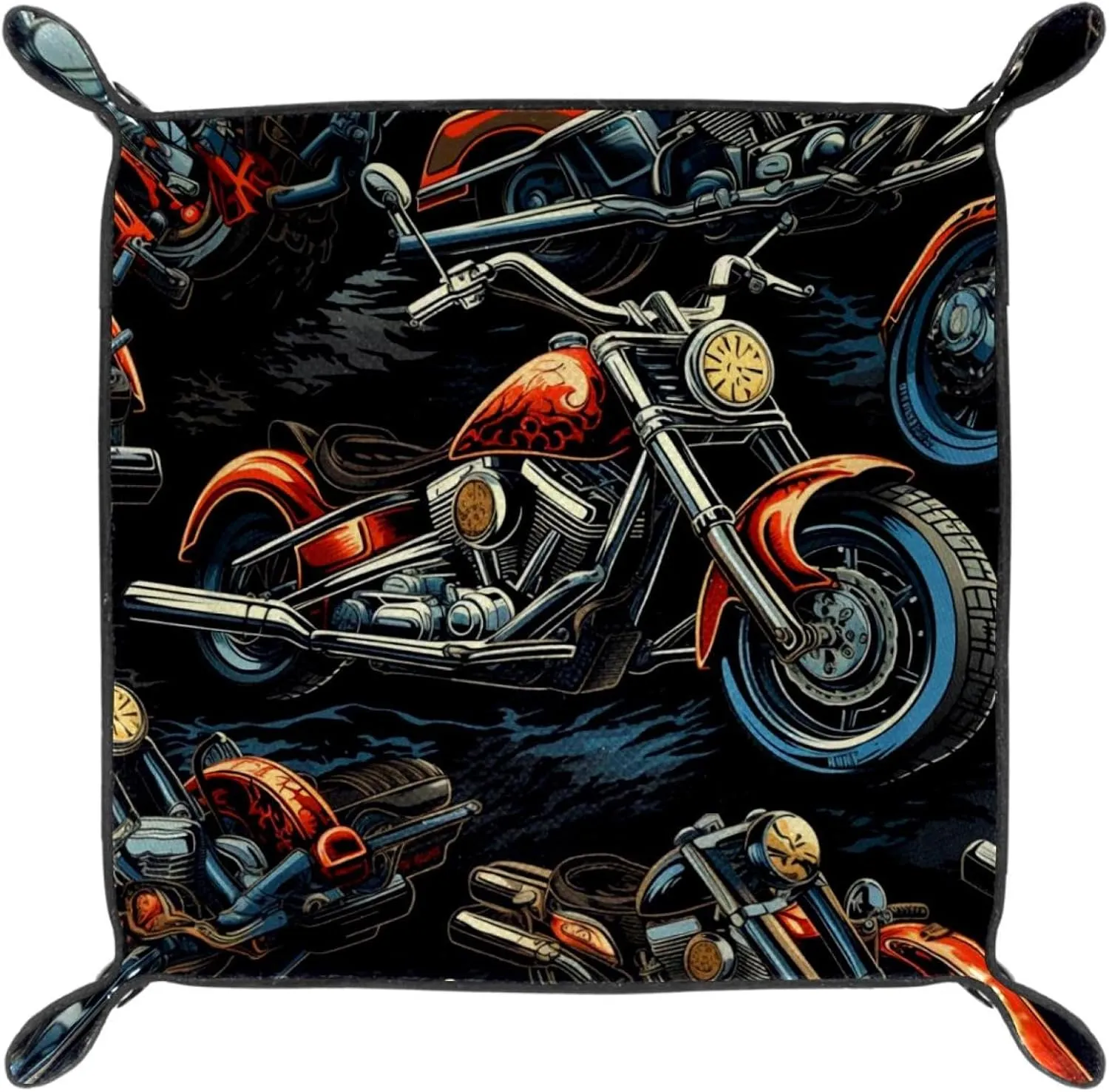 Cool Motorcycle Stacking Jewelry Organizer Trays, Small Desk Drawer Earring Tray, Perfect for Women and Girls