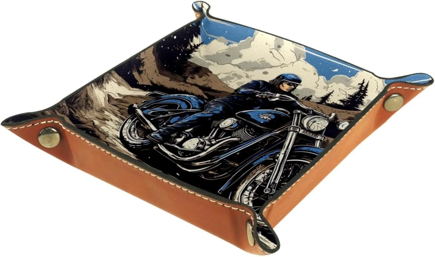 Cool Motorcycle Stacking Jewelry Organizer Trays, Small Desk Drawer Earring Tray, Perfect for Women and Girls