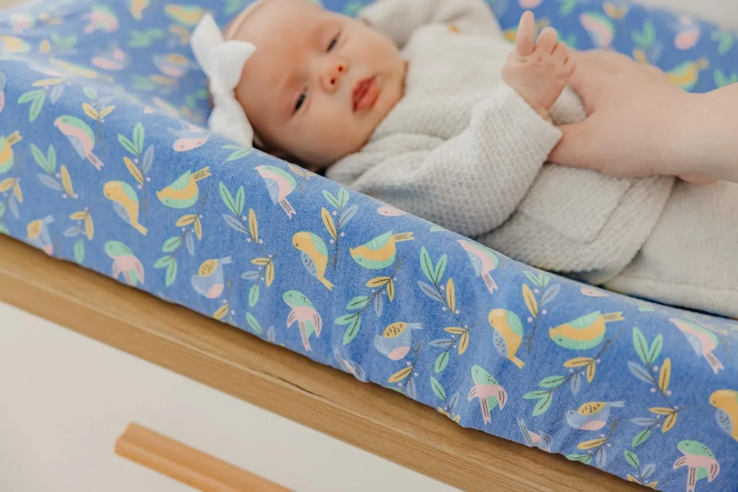 Copper Pearl Premium Knit Changing Pad Cover : Soft, Stylish, and Universal Fit for All Standard Diaper Changing Pads, Trendy Design Changing Pad Covers, Birdie