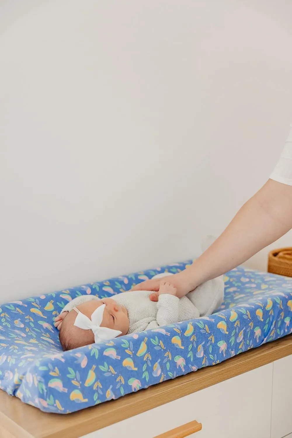 Copper Pearl Premium Knit Changing Pad Cover : Soft, Stylish, and Universal Fit for All Standard Diaper Changing Pads, Trendy Design Changing Pad Covers, Birdie
