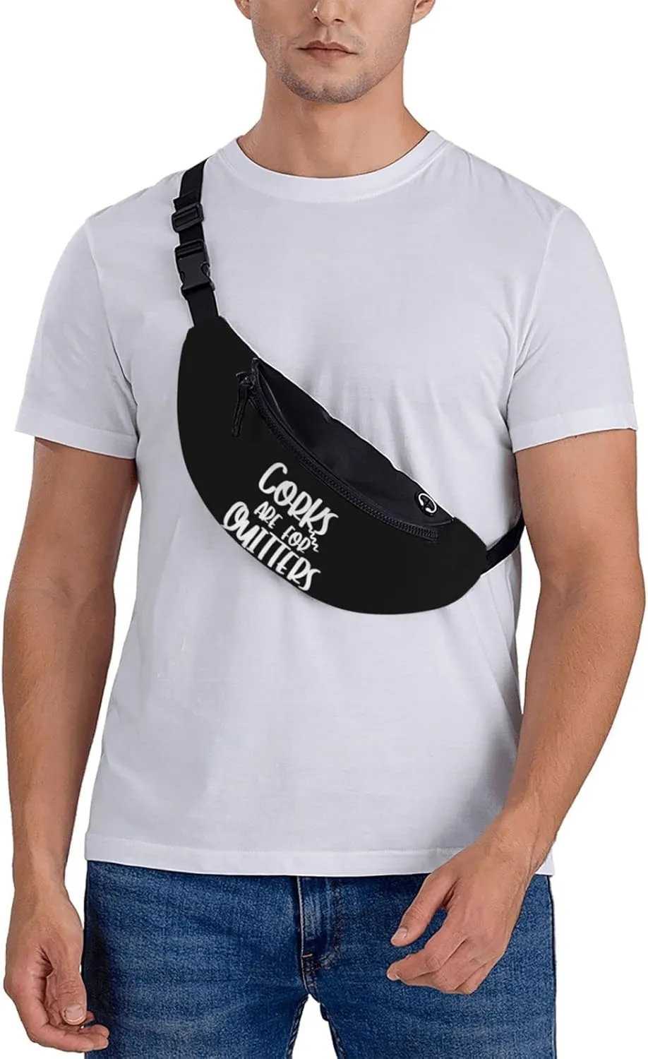 Corks Are For Quitters Adjustable Leisure Waistpack Outdoor Sports Running Waistpack Travel Phone Bag