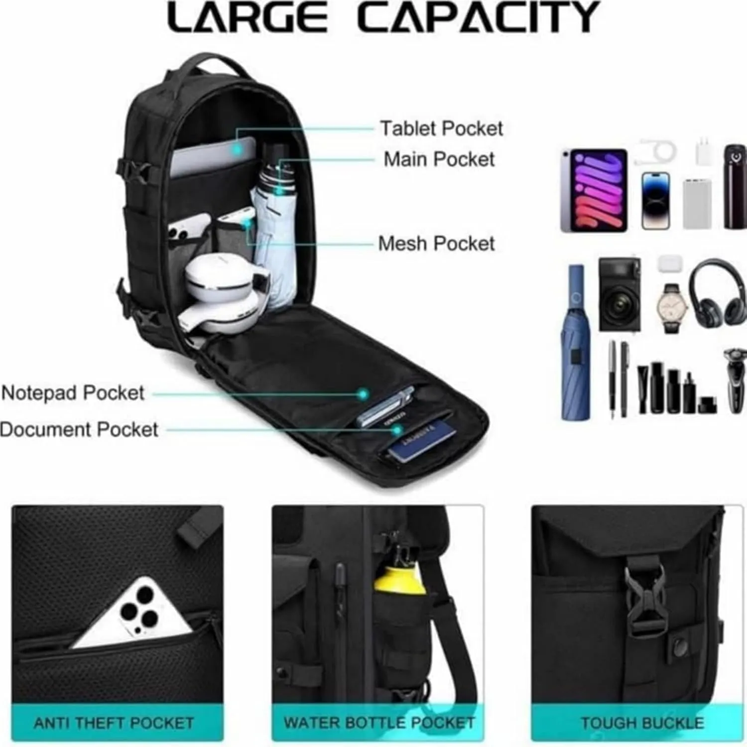 Cosmos Explorer Sling Bag, Anti Theft Tactical, Dustproof, Scratchproof and Waterproof with Belt Buckle (Blue)