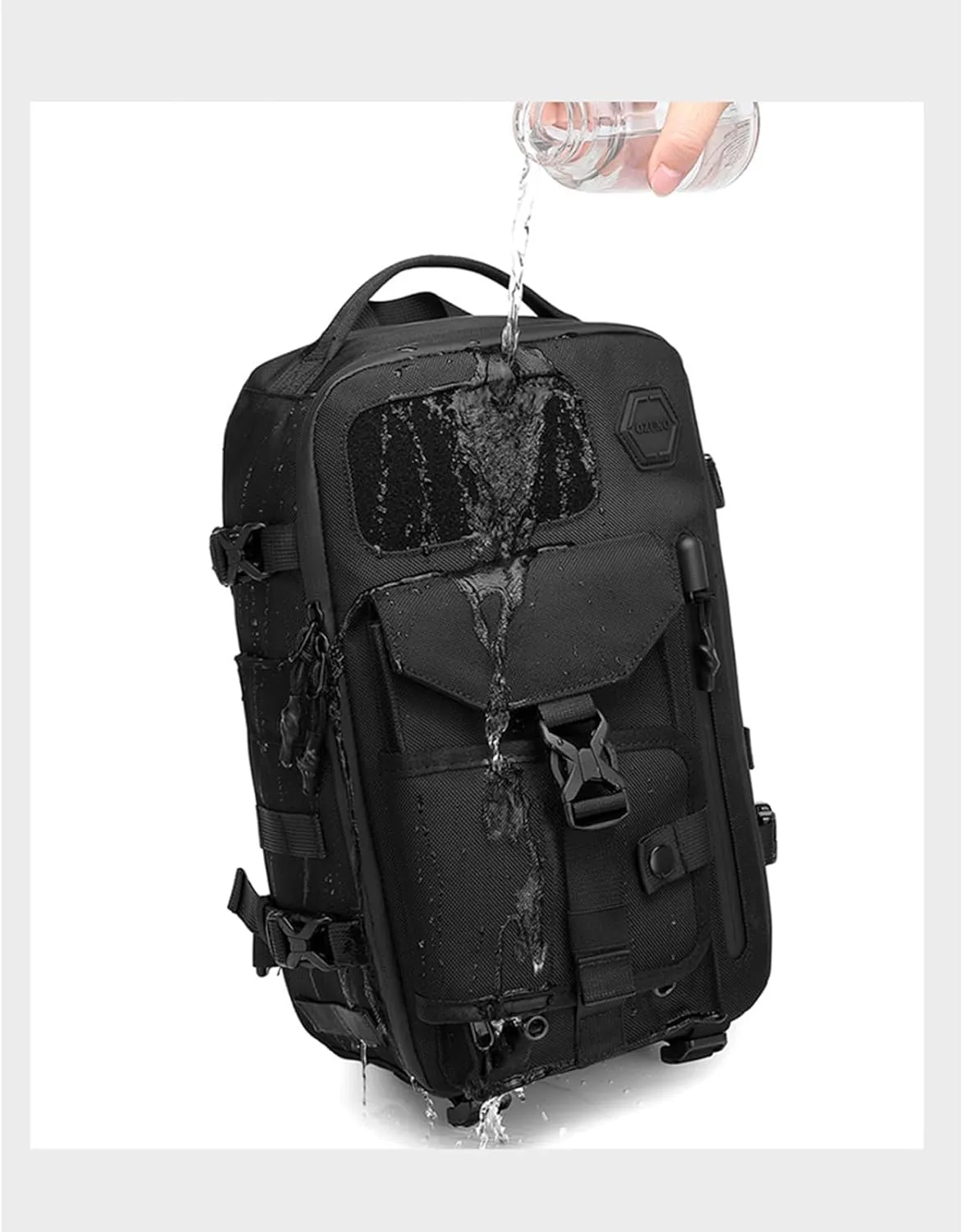 Cosmos Explorer Sling Bag, Anti Theft Tactical, Dustproof, Scratchproof and Waterproof with Belt Buckle (Blue)