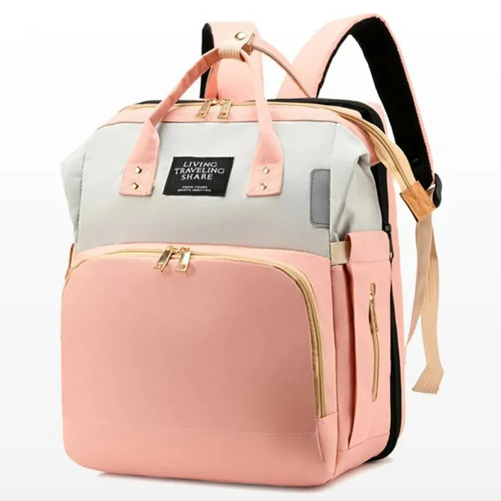 Cozy backpack with lots of storage and changing table