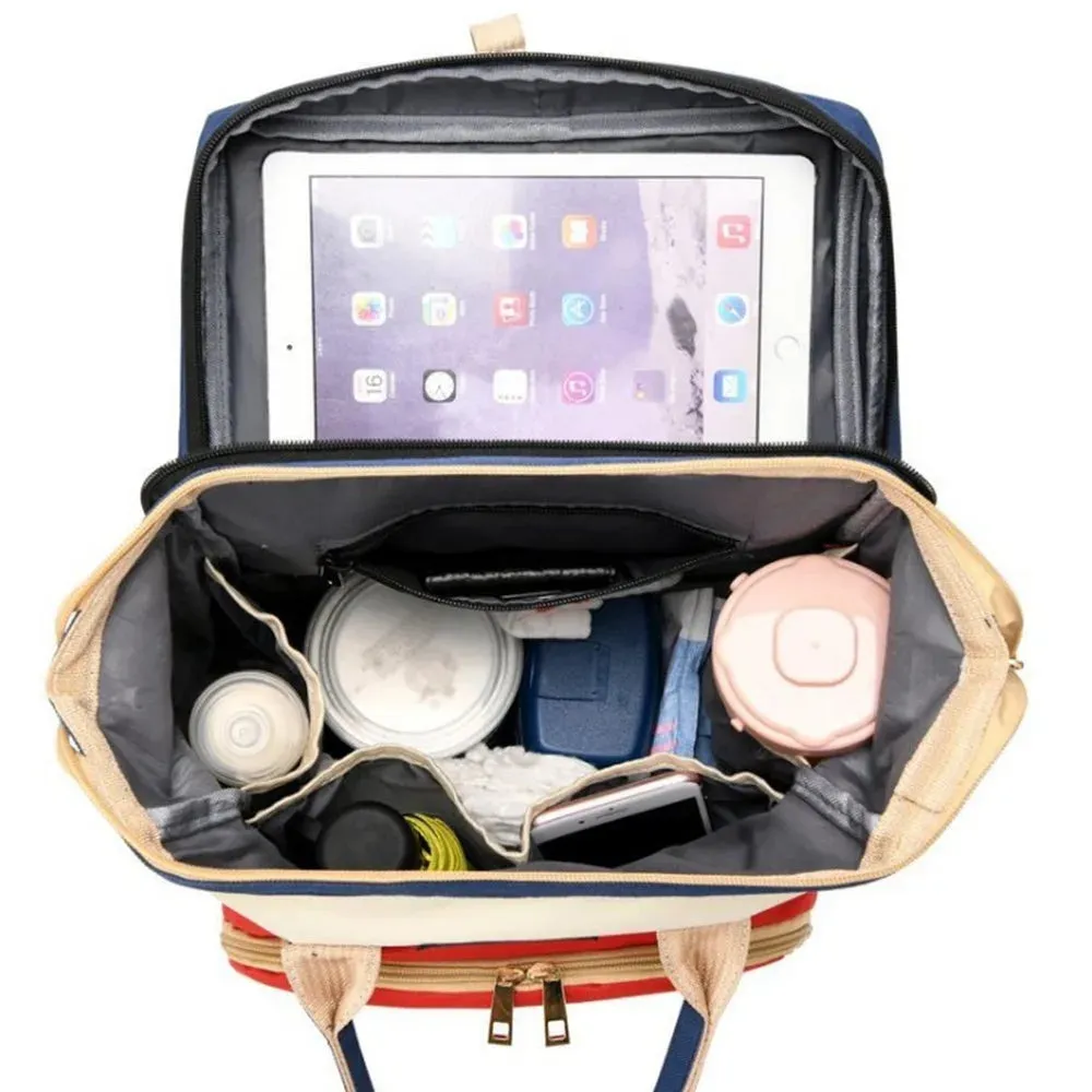 Cozy backpack with lots of storage and changing table