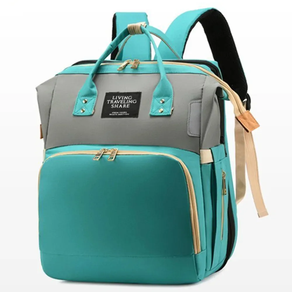 Cozy backpack with lots of storage and changing table