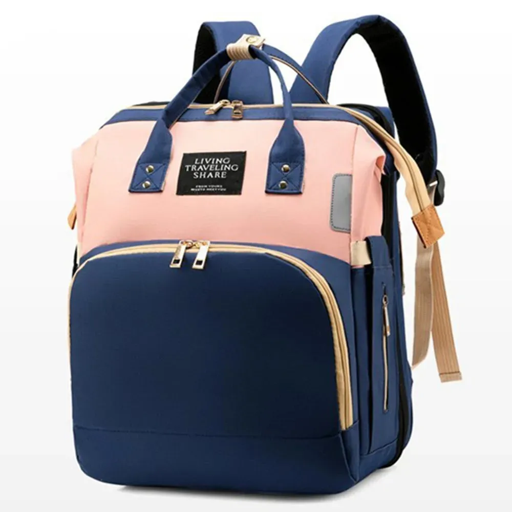 Cozy backpack with lots of storage and changing table