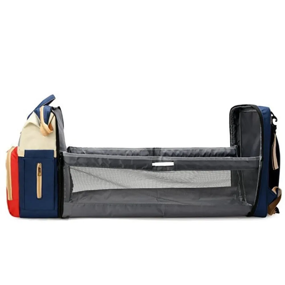 Cozy backpack with lots of storage and changing table