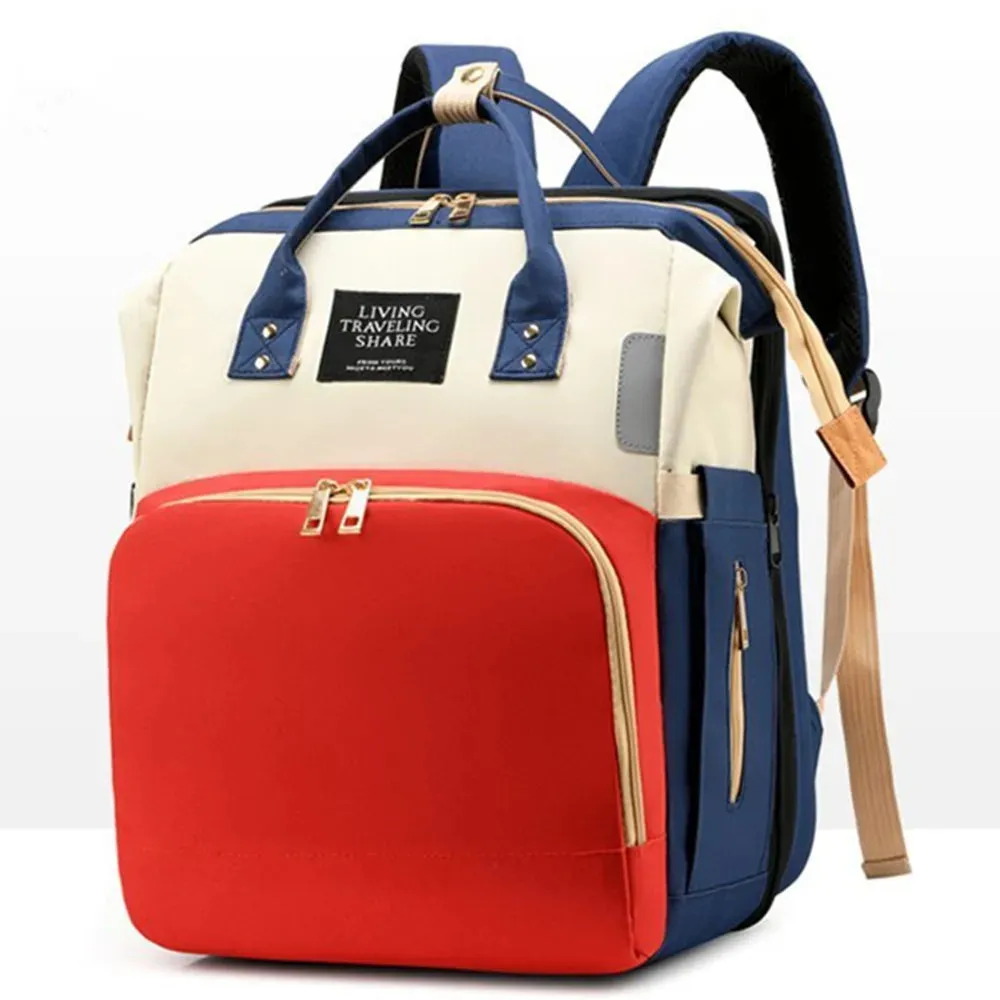 Cozy backpack with lots of storage and changing table