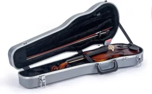 Crossrock 4/4 Violin Case-Backpack Style in Silver (CRA860SVFSL)