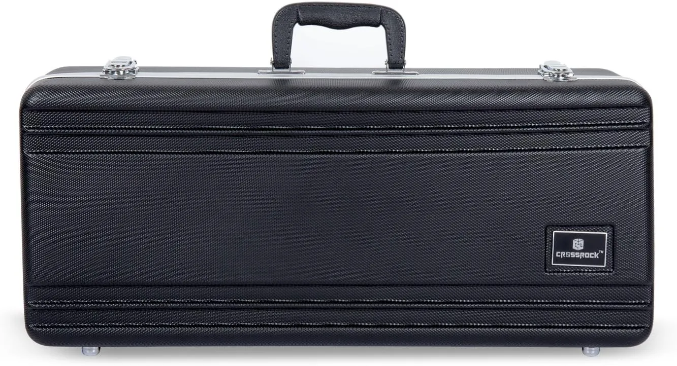 Crossrock CRA860TSBK-R Tenor Saxophone Case-Rectangular ABS Molded with Single Shoulder Strap, Black