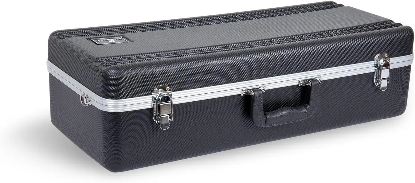 Crossrock CRA860TSBK-R Tenor Saxophone Case-Rectangular ABS Molded with Single Shoulder Strap, Black