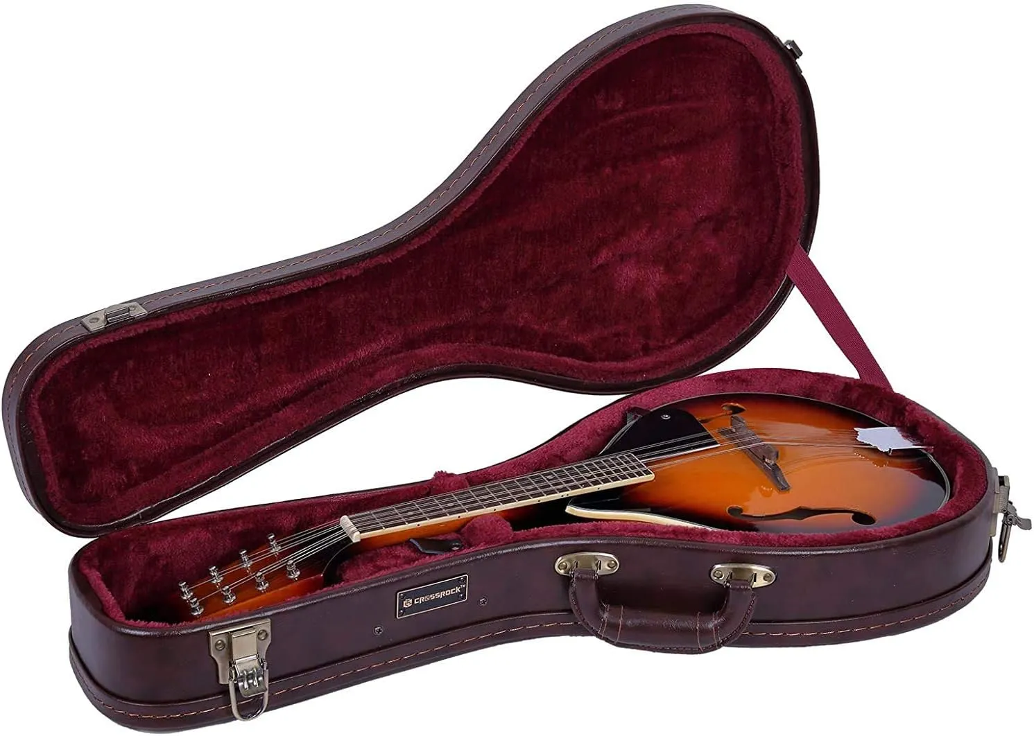 Crossrock Hard Shell Case for A-Style Mandolin in Vintage Brown(CRW620MABR)