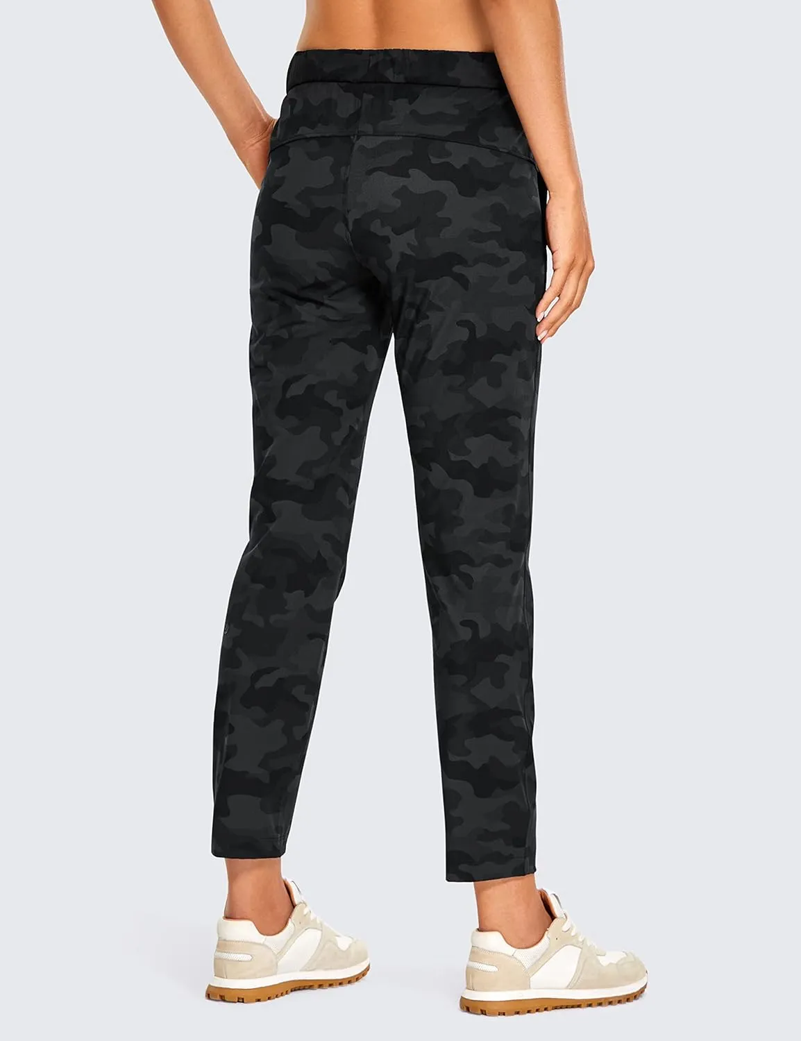 CRZ YOGA Womens 4-Way Stretch 7/8 Ankle Golf Pants Work Sweatpants Dress Yoga Travel Casual Lounge Workout Trousers Pockets