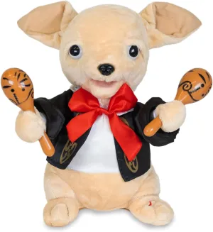 Cuddle Barn Chuey Bamba 12" Singing Chihuahua Animated Plush Toy, Shakes Maracas to La Bamba