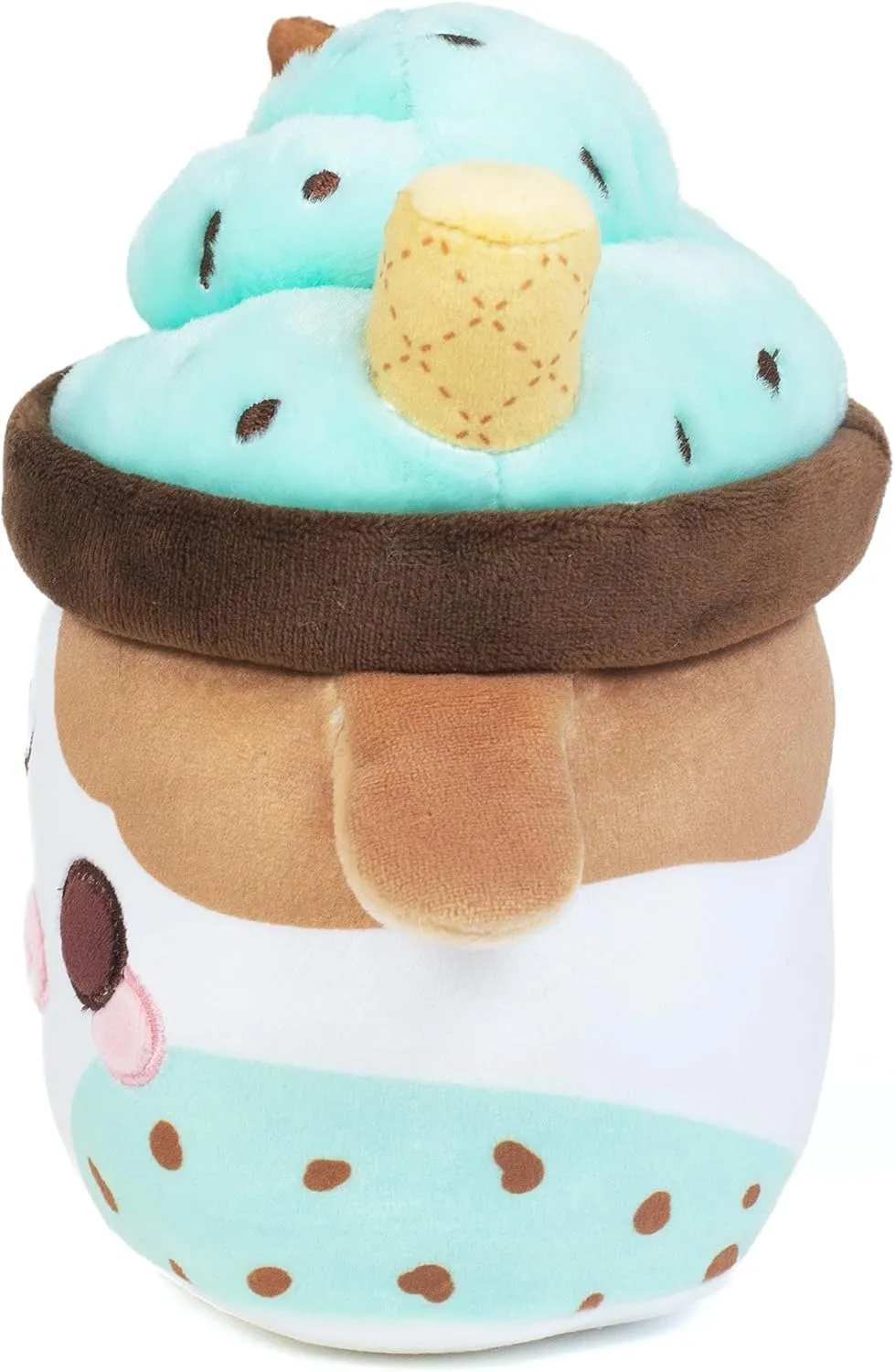 Cuddle Barn PlushGoals - Mint Chocolate Chip Mooshake | Super Soft Kawaii Scented Stuffed Animal Plush Toy, 7 inches