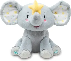 Cuddle Barn - Twinkling Starlight | Animated Musical Elephant Stuffed Animal Baby Plush Toy with Soothing Light and Volume Control Plays 15 Minutes of Lullabies, 11 inches