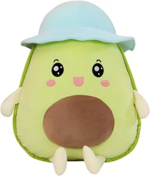 Cuddly Big Soft Toys Fruit Serie Avocado Stuffed Animals Toy Cushion Doll, Avocado Plushie Toys Best Birthday Gifts for The Children Kids Baby Toys (Green, 16" /40cm)